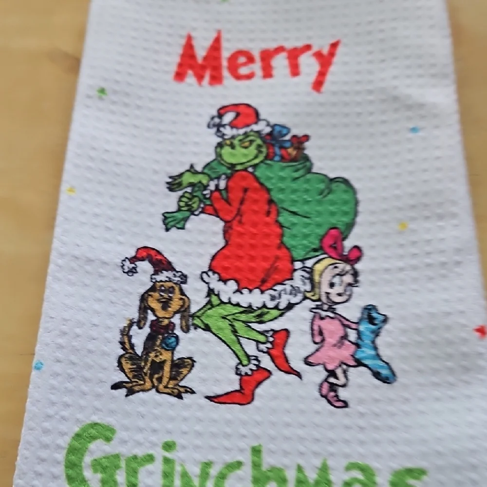 Merry Grinchmas Holiday Hand Towel